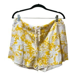 NWT Sundry Yellow/White Tropical Floral pull on lounge shorts. L (3)